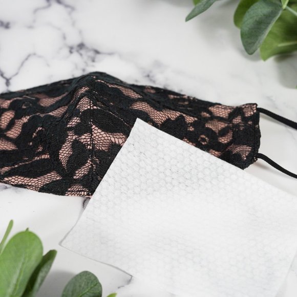 Recommend🌟Cotton face mask decorated with lace - Picture 4 of 5